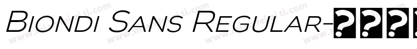 Biondi Sans Regular字体转换